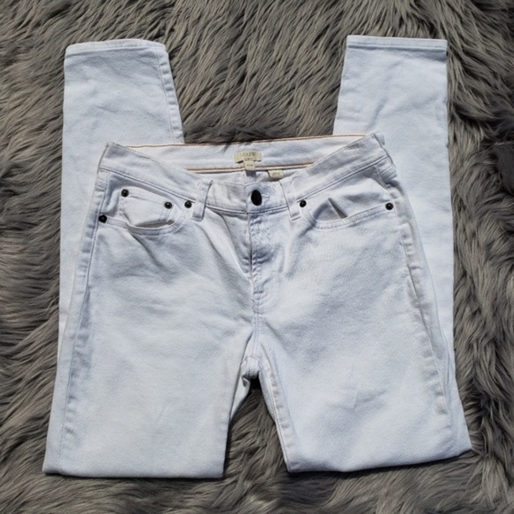 J. Crew Skinny Stretch Jeans White sz 27/28 - Picture 1 of 5